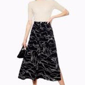 Horse Scribble Midi Skirt
